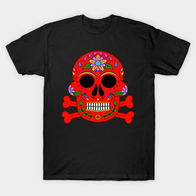 Dead Head Red T-Shirt by MichaelaGrove